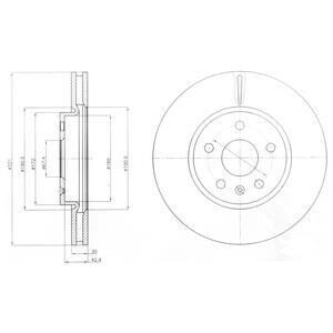 OPEL диск гальмівний передній &quot;17&quot; Insignia 08- delphi bg4189c