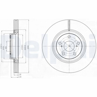 Тормозной диск delphi bg4235