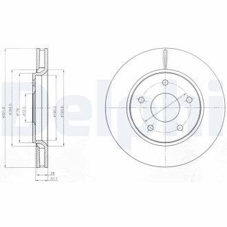 Тормозной диск delphi bg4248