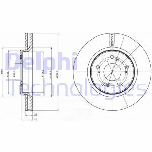 Тормозной диск delphi bg4250c