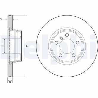 Тормозной диск delphi bg4458c