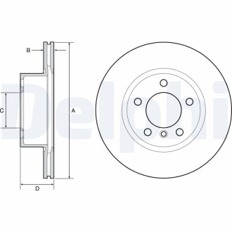 Тормозной диск delphi bg4645c