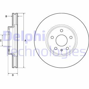 Тормозной диск delphi bg4702c (фото 1)