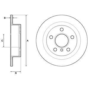 MINI Гальмівний диск MINI (F55) Cooper S 13- delphi bg4706c