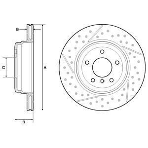 BMW Гальмівний диск задн. 1 (E81), 1 (E87), 3 (E90), 3 Touring (E91), 3 (E92) delphi bg4714c