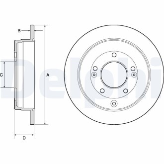 Тормозной диск delphi bg4767c