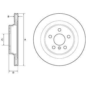 BMW Диск гальмівний задній 1/F40, X1/F48 delphi bg4778c