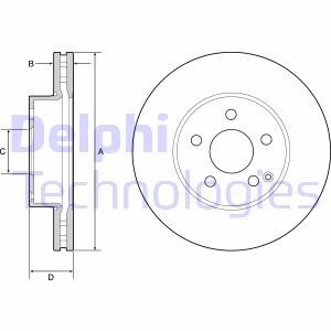 Тормозной диск delphi bg4945c