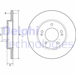 Тормозной диск delphi bg4949c