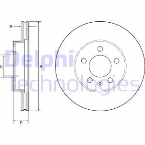 Тормозной диск delphi bg4963c