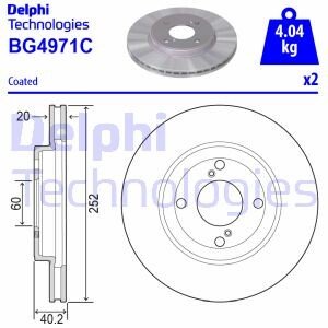 Диск гальм. передн. SUZUKI SWIFT 17- delphi bg4971c