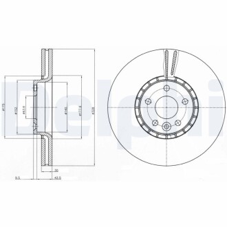 Тормозной диск delphi bg9085