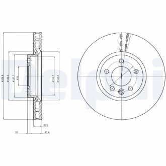 Тормозной диск delphi bg9106