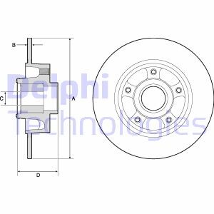 Диск тормозной delphi bg9137rs