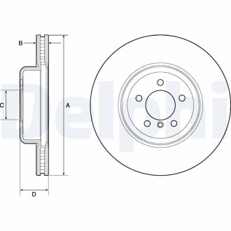 Тормозной диск delphi bg9158c