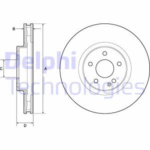 Тормозной диск delphi bg9174c