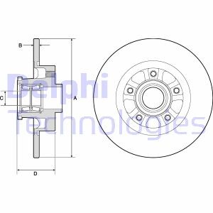 Гальмівний диск з підшипником delphi bg9190rsc