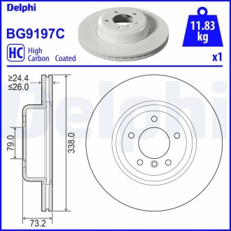 Тормозной диск delphi bg9197c