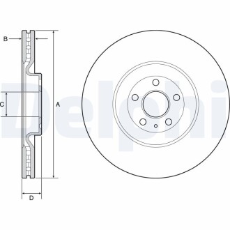 Тормозной диск delphi bg9233c