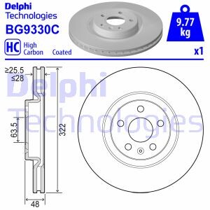 Тормозной диск delphi bg9330c