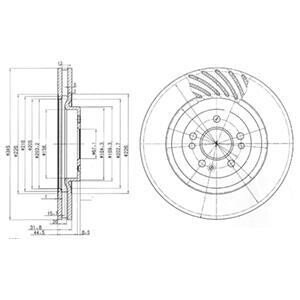 DB диск гальмівний передній W163 98- delphi bg9759