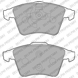 Тормозные колодки, дисковые delphi lp2224