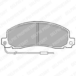 RENAULT гальмівні колодки передн.Trafic 1.4/2.5DOpel Arena 1,9/2,5D 84- delphi lp504