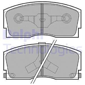 Тормозные колодки, дисковые delphi lp626