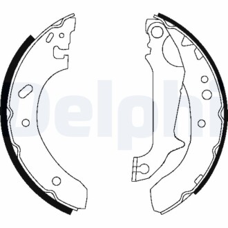 Тормозные колодки, барабанные delphi ls1683