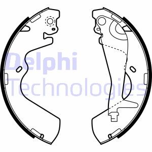 Тормозные колодки, барабанные delphi ls1934