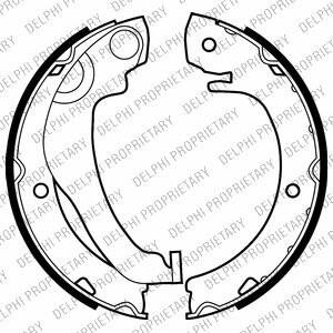 Тормозные колодки, барабанные delphi ls2020