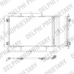 CITROEN радіатор кондиціонера C2,C3 Aircross,C3 II,III,C4 Cactus,DS3,Opel,Peugeot 207/2008/208 delphi tsp0225642