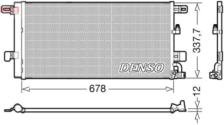 Радиатор кондиционера denso dcn02001