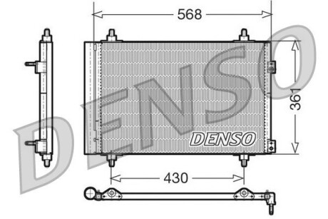 Радиатор кондиционера denso dcn07008