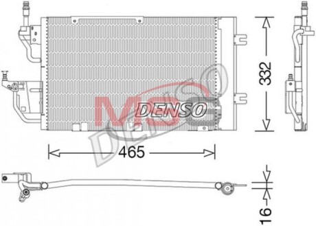 Конденсер кондиціонера denso dcn20037