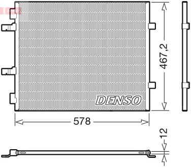 Конденсер кондиціонера denso dcn20042