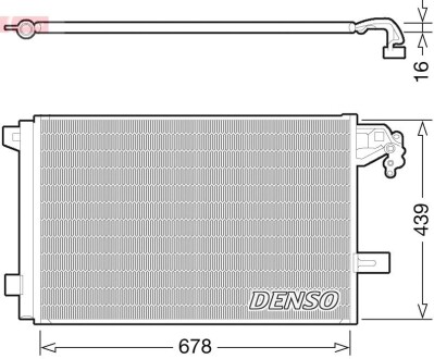 Радіатор кондиціонера denso dcn32063