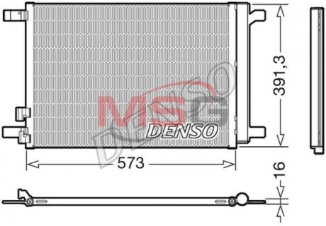 Конденсер кондиционера denso dcn32066