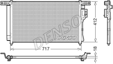 Конденсер кондиционера denso dcn41008