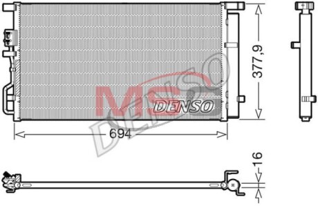 Конденсер кондиционера denso dcn41019