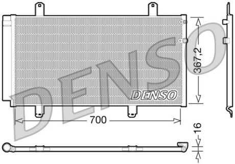 Конденсер кондиционера denso dcn51004