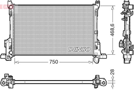 Радиатор охлаждения denso drm09175