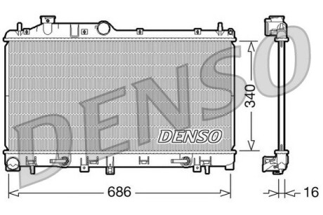 Радіатор охолоджування denso drm36009