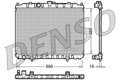 Радіатор охолоджування denso drm46004