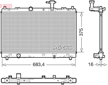 Радіатор охолоджування denso drm47038