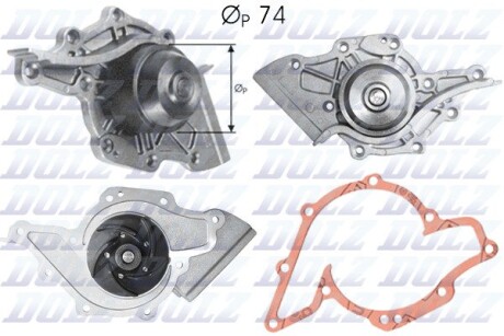 Водяной насос AUDI 100 A6 V8 dolz a175