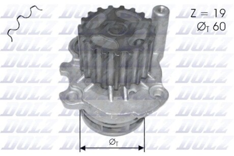 Водяний насос AUDI A2 (8Z0) / SEAT AROSA (6H) / SK dolz a196 (фото 1)