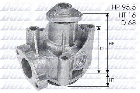 Водяний насос dolz l135