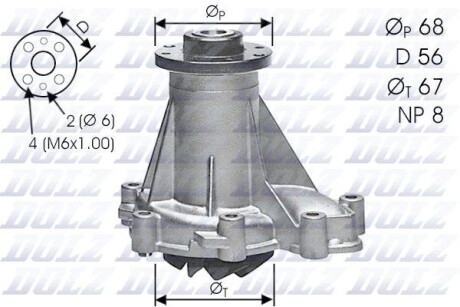 Водяний насос dolz m176