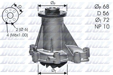 Помпа водяна dolz m276